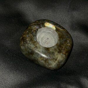 Colleen Lopez Polished Gemstone Multicolor Labradorite Candle Holder HSN $170